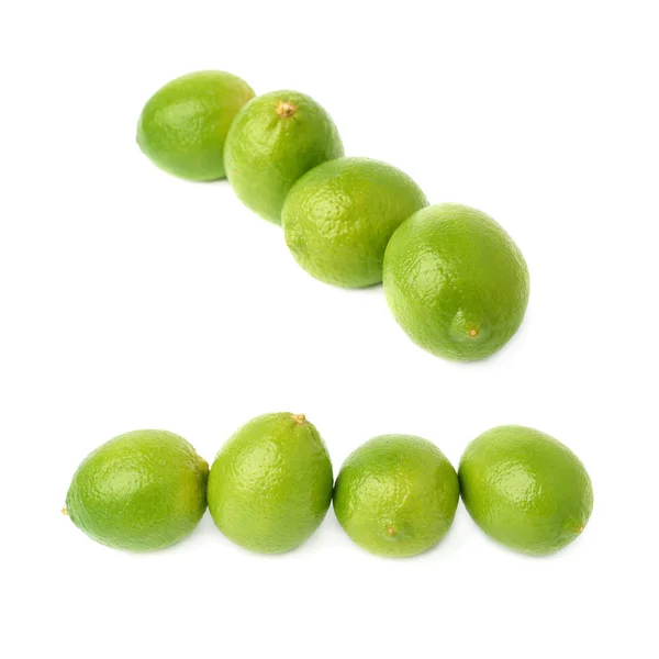 Green lime fruits compositions — Stock Photo, Image