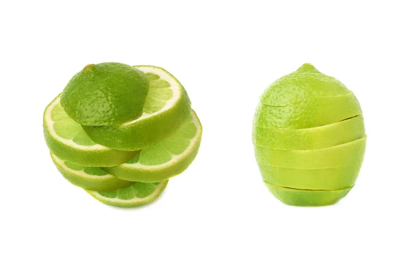 Fresh sliced limes — Stock Photo, Image