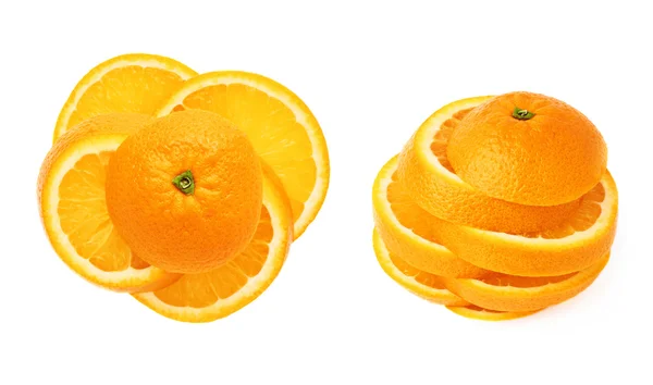 Oranžové řezané plátky — Stock fotografie