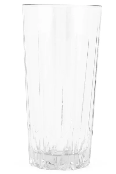 Leeg glas geïsoleerd op wit Stockfoto
