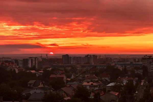 Beautiful Sunset City Sunrise Time — Stock Photo, Image