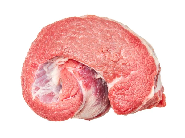 Trozos de carne fresca cruda aislada sobre fondo blanco — Foto de Stock