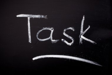 Word görev kara tahta üzerinde
