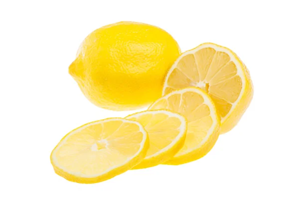 Slices of lemon and half — Stock Photo, Image