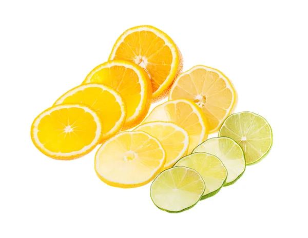 Juicy slices of citrus fruits — Stock Photo, Image