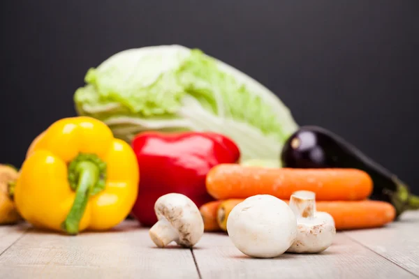 Background of ripe fruits and vegetables — Stock Photo, Image