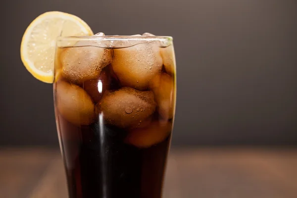 Cola with ice cubes — Stock Photo, Image