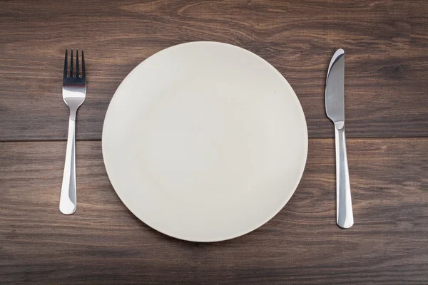 White empty plate — Stock Photo, Image