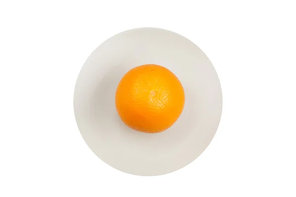 Placa branca com laranja — Fotografia de Stock