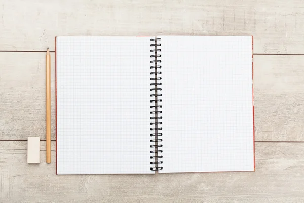Caderno aberto branco — Fotografia de Stock