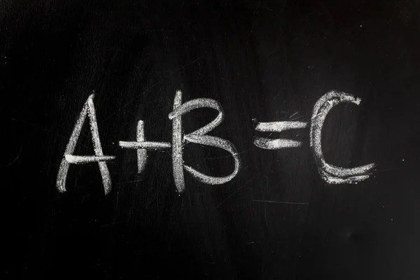 A plus B equals C — Stock Photo, Image