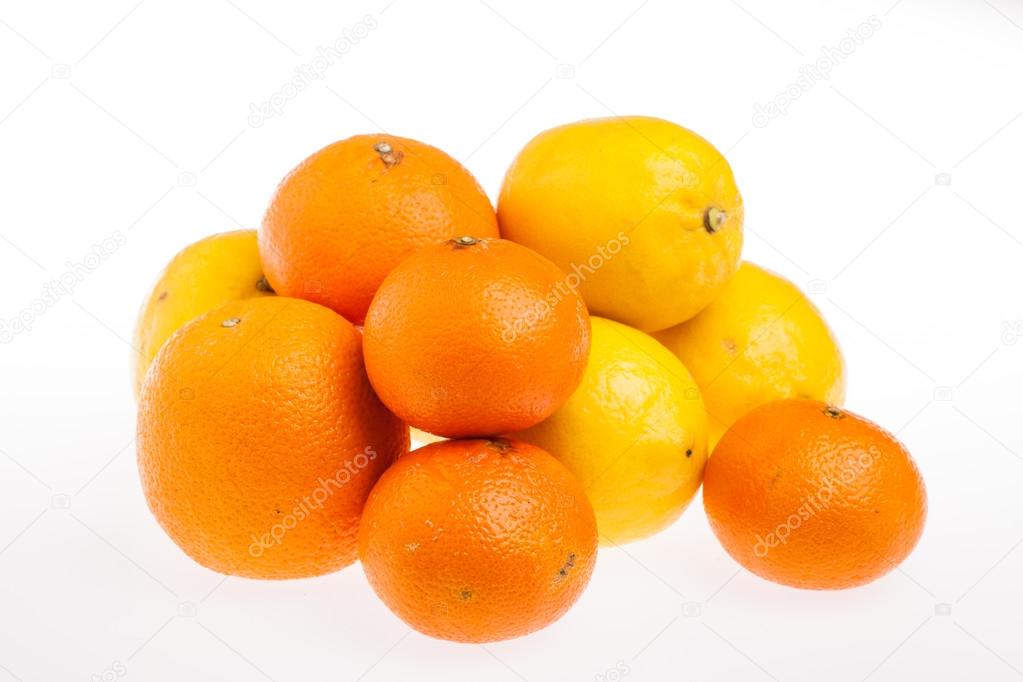 Pile of fresh citrus fruits
