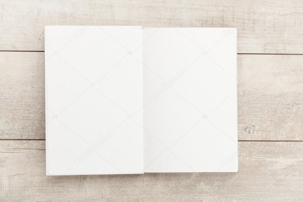 White open notebook