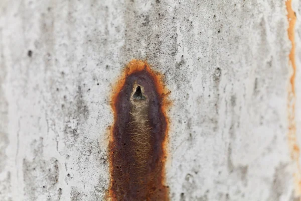 Destruction of a wall with rust — Stock Photo, Image