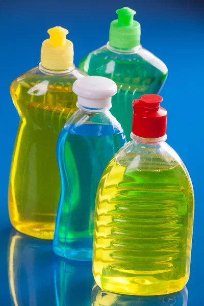 Different detergent bottles — Stock Photo, Image