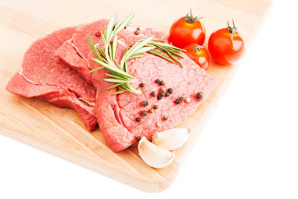 Sliced raw meat — Stock Photo, Image