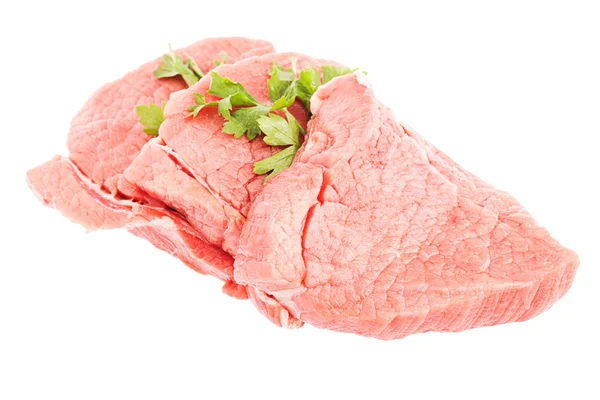 Sliced raw meat — Stock Photo, Image