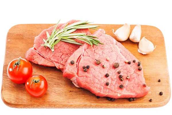 Carne crua em fatias — Fotografia de Stock
