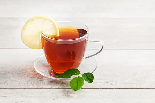 Glass cup of tea — Stock Photo, Image