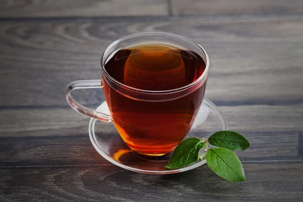 Glass cup of tea — Stock Photo, Image