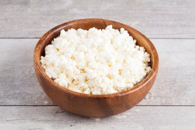 Curd in brown bowl