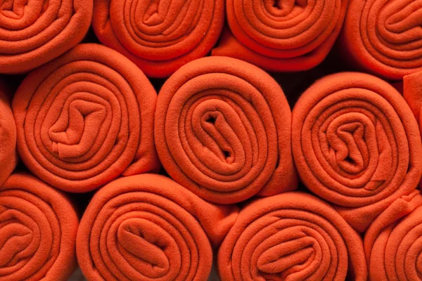 Stack of orange towels — Stock Photo, Image