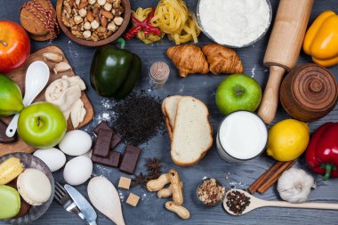 Malzemeler hamur pişirme için