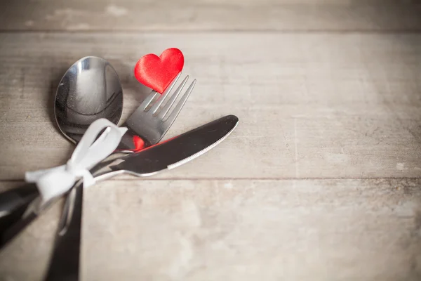 Juego de tenedor, cuchara y cuchillo — Foto de Stock