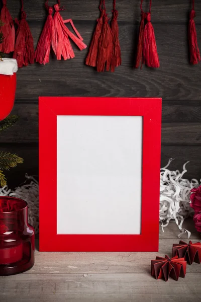 Moldura e decoração de Natal Fotografia De Stock