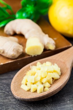 Ahşap ahşap karşı zencefil