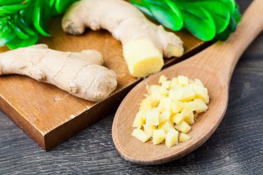 ormanlık bir tezgah karşı zencefil