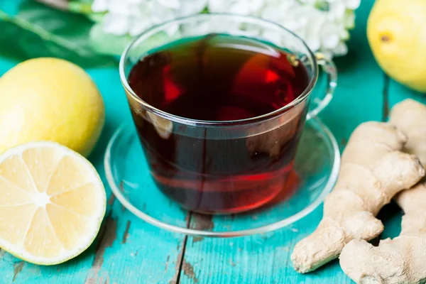 Té con limón y miel — Foto de Stock