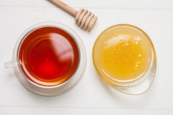 Tasse Tee mit Honig — Stockfoto