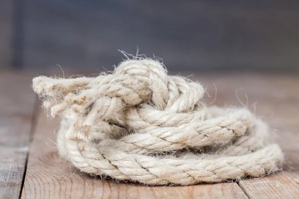 Old frayed rope twisted — Stock Photo, Image