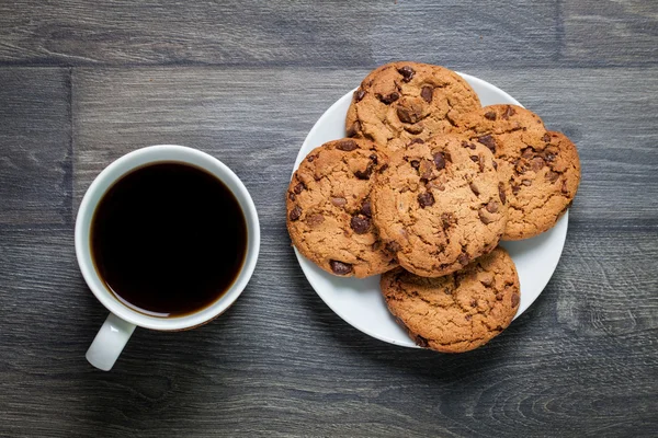 一杯咖啡和饼干 — 图库照片