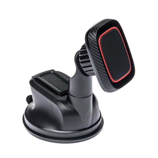 Black Suction Cup Car Holder Mobile Phone Smartphone White Isolated Royalty Free Stock Obrázky
