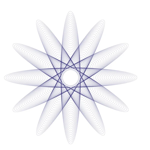 Ilustração espirográfica Guilloche (roseta vetorial, desenho de dinheiro, certificado, moeda, diploma  ) —  Vetores de Stock