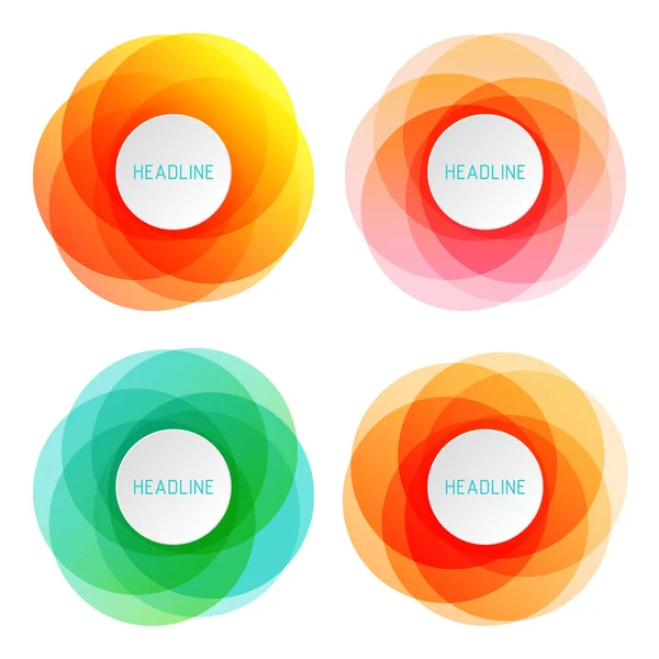 Colorful round banners — Stock Vector