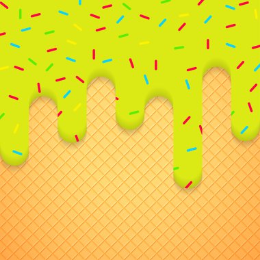 Dondurma ve gofret arka plan 