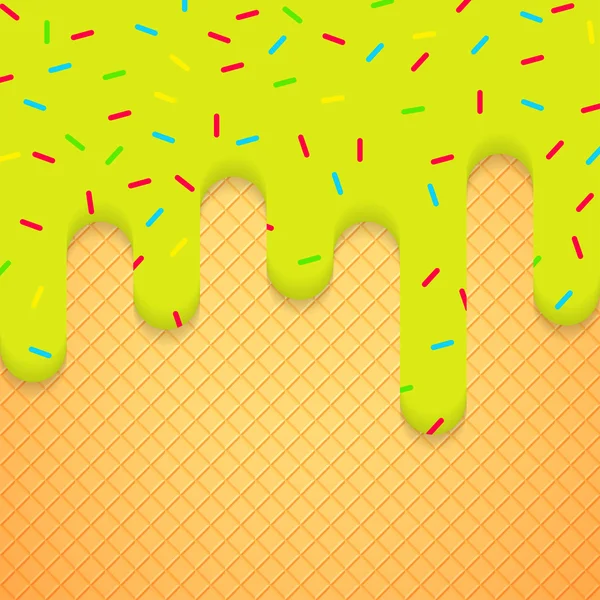 Dondurma ve gofret arka plan 