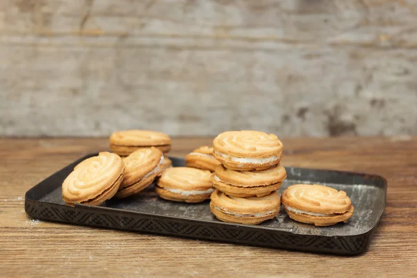 Pilha de deliciosos biscoitos — Fotografia de Stock