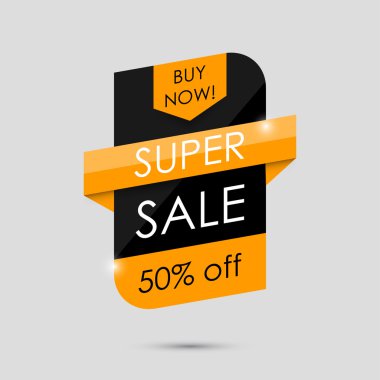 Süper satış afiş parlayan. 