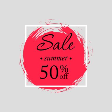 Yaz satışı büyük başlığı - % 50 indirim