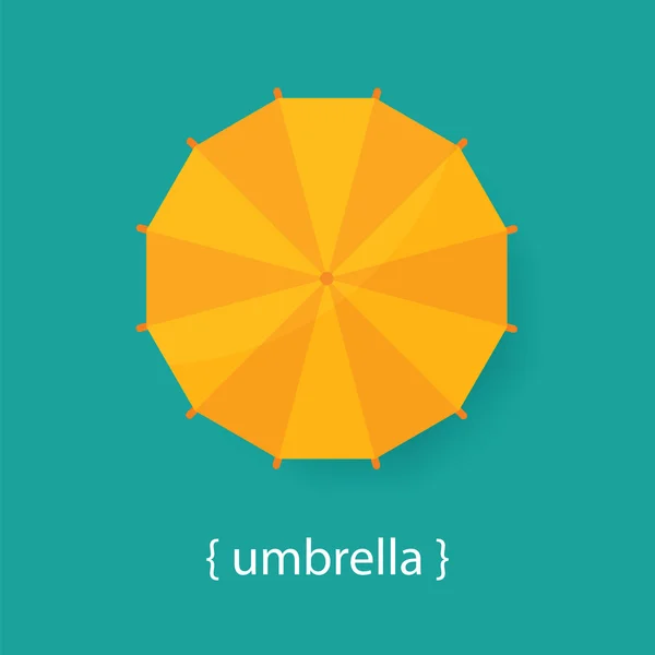 Mavi bir arka plan üzerinde turuncu şemsiye