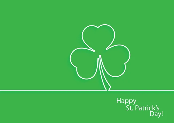 Happy St. Patrick's Day card. Outline — Stock Vector