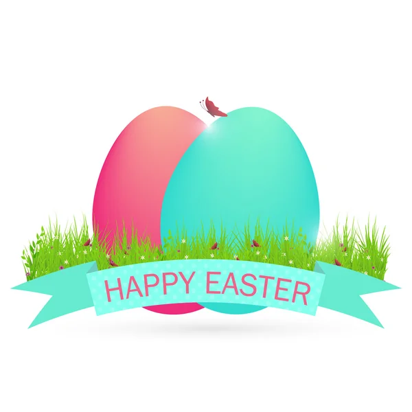 Feliz Pascua celebraciones diseño de tarjetas de felicitación — Vector de stock