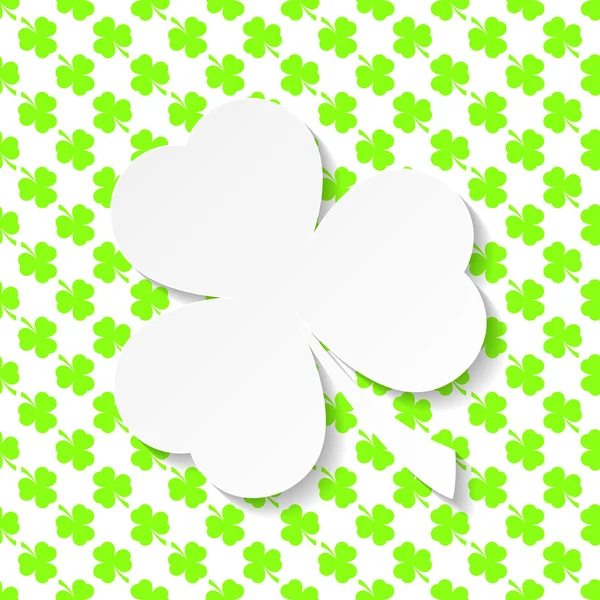 Happy  St. Patrick's  Day background with shamrock — Stock Vector