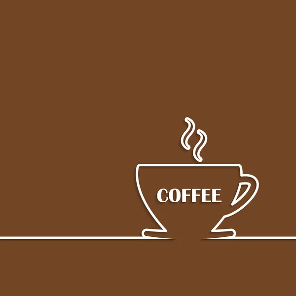 Silhueta uma xícara de café — Vetor de Stock