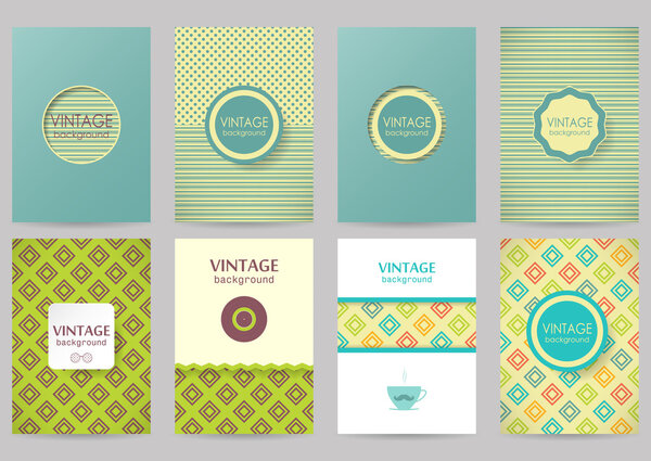 набор брошюр в винтажном стиле
