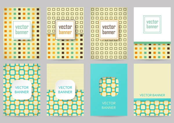 Set of brochures in vintage style. Vector design templates. Vint — Stock Vector